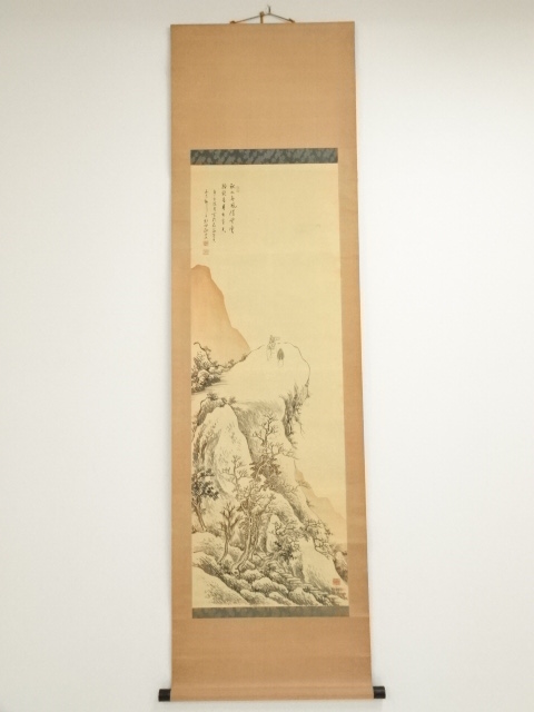 JAPANESE HANGING SCROLL / HAND PAINTED / LANDSCAPE
